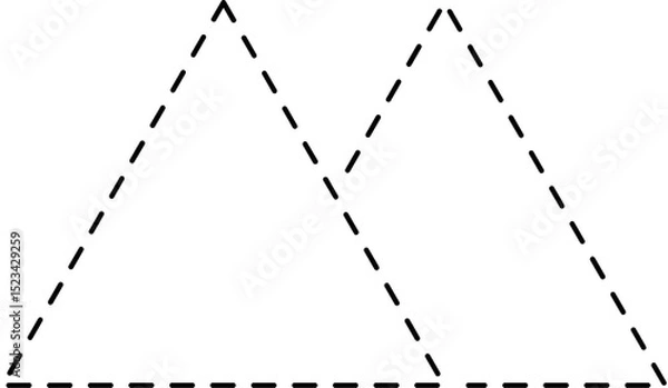 Fototapeta Triangle dash line