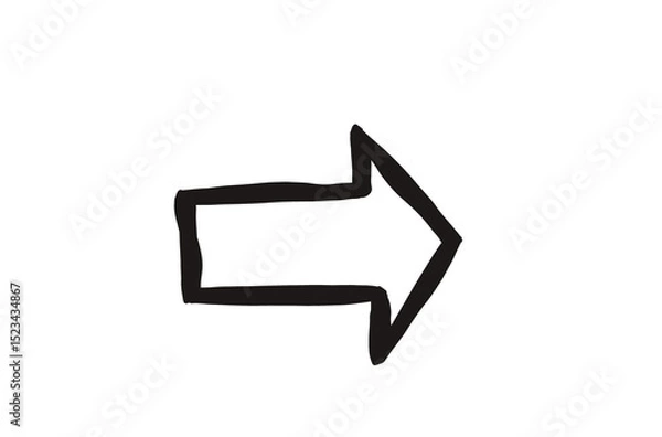 Fototapeta A black arrow pointing to the right