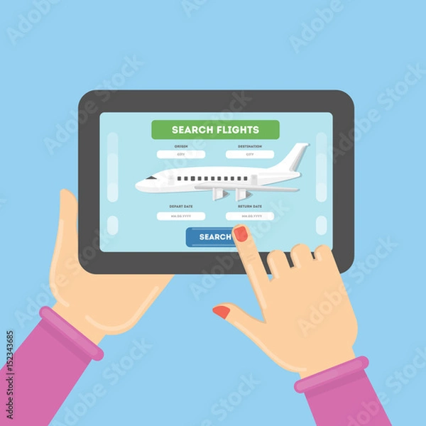 Obraz Flight ticket search.