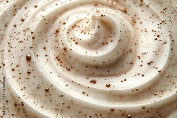 Fototapeta Close-Up. Whipped Cream Swirl with Chocolate Sprinkles - The Perfect Dessert Topping for Gourmet Presentation