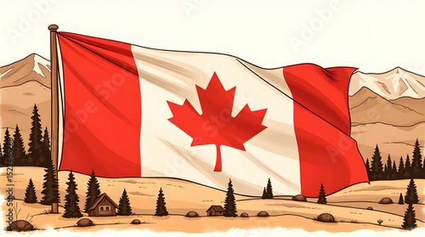 Obraz flag of Canada