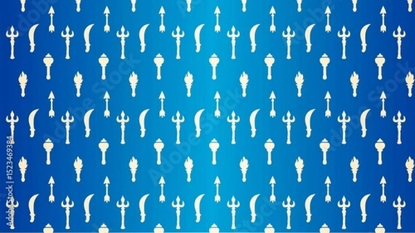 Fototapeta Vector seamless gods protection pattern