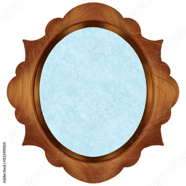 Obraz wooden mirror frame