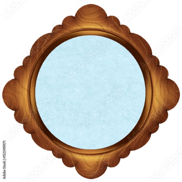 Obraz wooden mirror frame