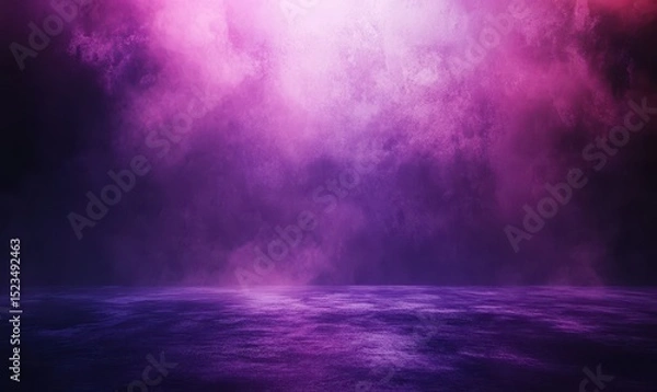 Fototapeta dark violet studio background banner, gradient wall backdrop