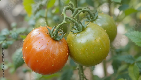 Fototapeta Tomatoes can be eaten directly or cooked first