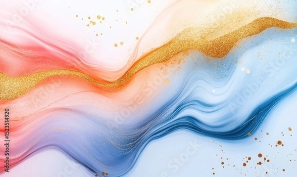 Fototapeta colorful gold and grunge and white abstract liquid marble texture background