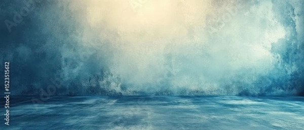 Fototapeta vintage blur abstract soft blue studio and wall background