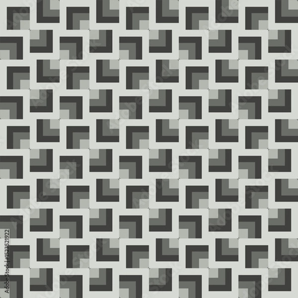 Fototapeta Monochrome grey seamless geometric pattern