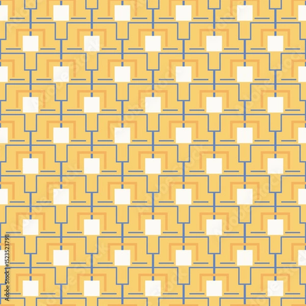 Fototapeta abstract seamless pattern with squares and line