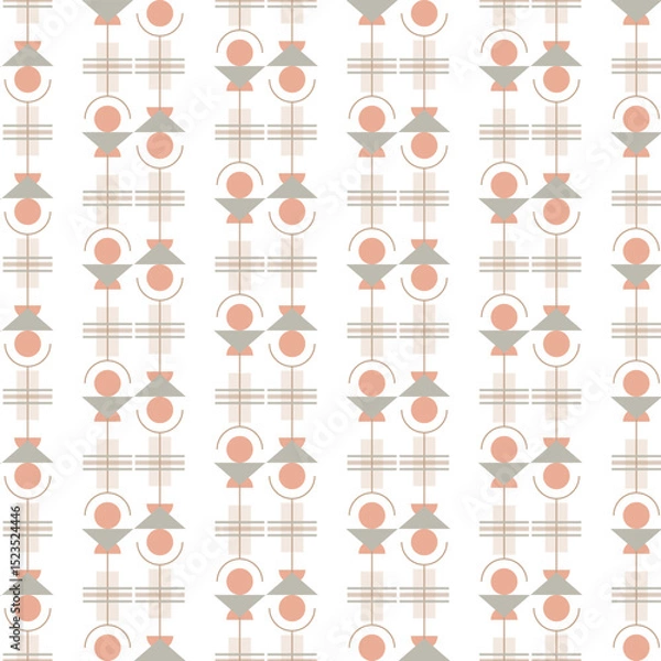 Fototapeta seamless geometric pattern with lines, triangles, and circle