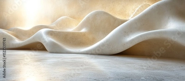 Obraz Abstract, flowing white architectural design.