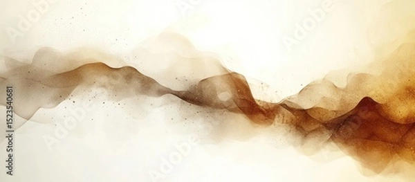 Obraz Abstract painting of flowing, warm brown landscapes.