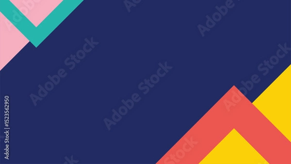 Fototapeta simple Abstract colorful triangle vector background for business banner design