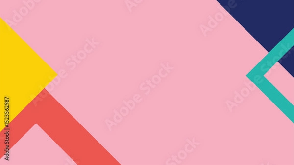 Fototapeta simple Abstract colorful triangle vector background for business banner design