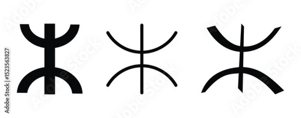 Obraz Set Amazigh Symbol White Background