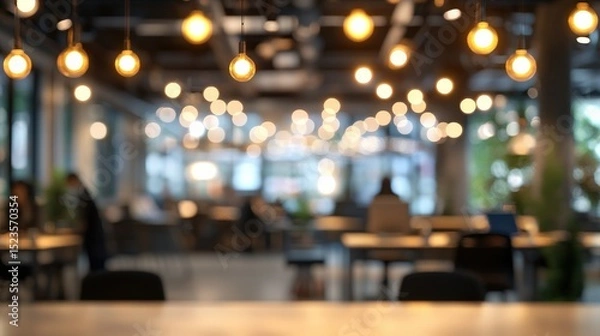 Fototapeta Interior of a modern co-working space ideal for blog posts or presentations