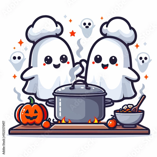 Fototapeta Ghost cooking vector file