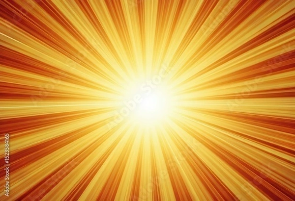 Fototapeta Bright rays of sunlight burst through a golden sky creating a vivid display of colors