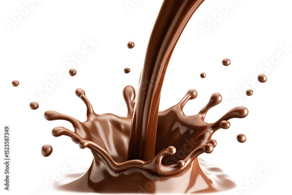 Obraz  chocolate splash isolated on white background PNG