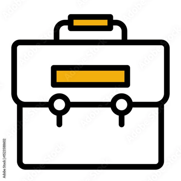 Obraz An icon of a briefcase, symbolizing business, professionalism, and legal work. Suitable for corporate, legal, and executive themes. (Color Lineal Style)