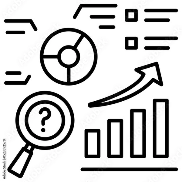 Obraz Predictive Analytics Outline Icon