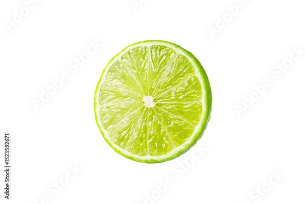 Fototapeta juicy slice of lime isolated on white background PNG