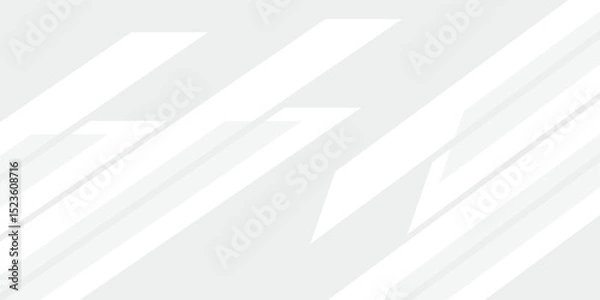 Fototapeta White geometric abstract background overlap layer on bright space with diagonal shapes decoration. Modern graphic design element technology style concept for banner, flyer, card, or brochure cover