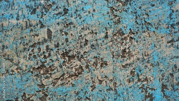 Fototapeta Abstract photo background with grunge texture in blue and cement floor.