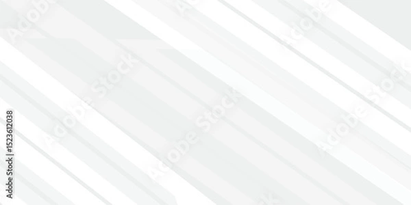 Fototapeta White geometric abstract background overlap layer on bright space with diagonal shapes decoration. Modern graphic design element technology style concept for banner, flyer, card, or brochure cover
