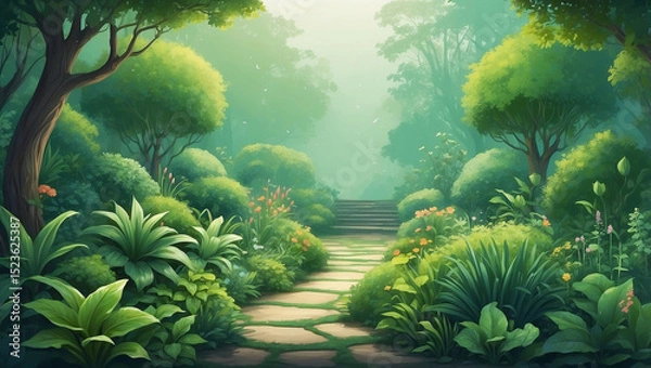 Fototapeta Garden Green Gradient Visual