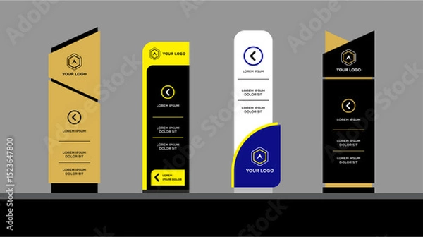 Obraz Exterior and interior signage template set corporate identity
