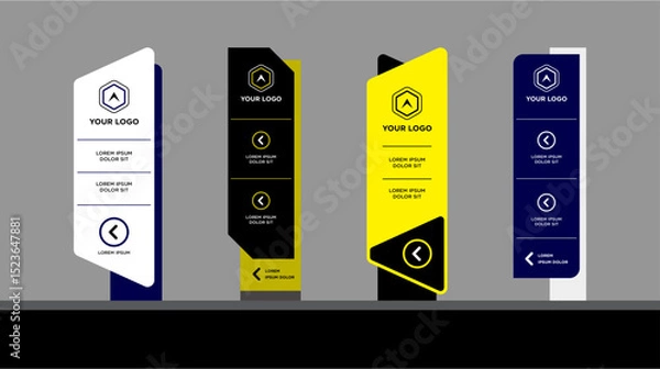 Obraz Exterior and interior signage template set corporate identity