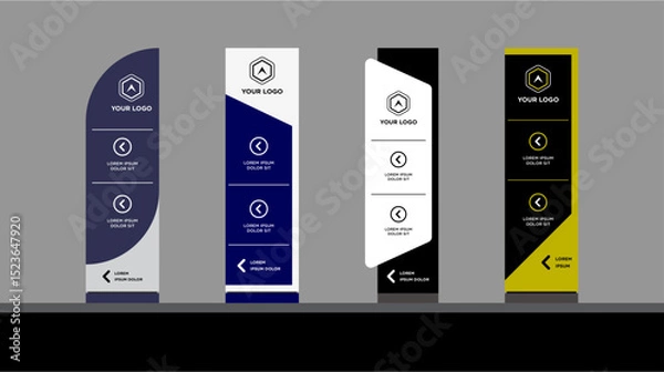 Obraz Exterior and interior signage template set corporate identity