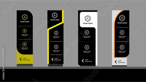 Obraz Exterior and interior signage template set corporate identity