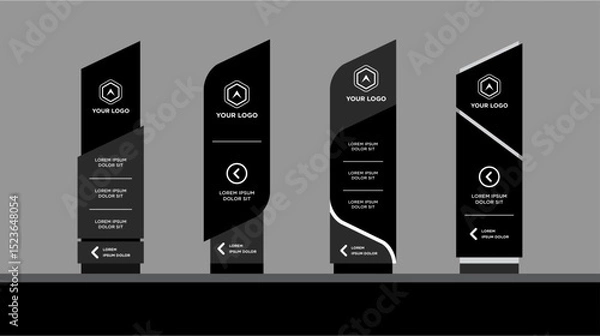 Obraz Exterior and interior signage template set corporate identity