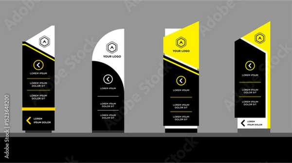 Obraz Exterior and interior signage template set corporate identity
