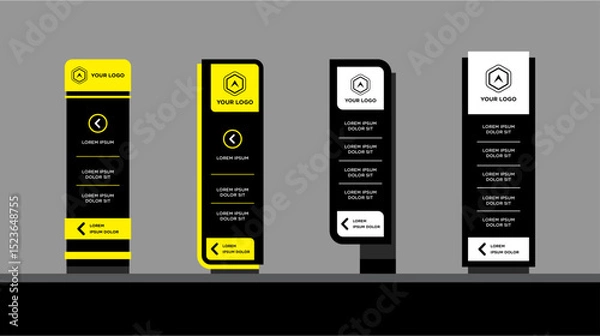 Obraz Exterior and interior signage template set corporate identity