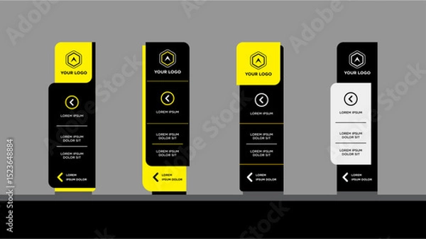 Obraz Exterior and interior signage template set corporate identity