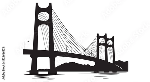 Obraz tower bridge silhouette