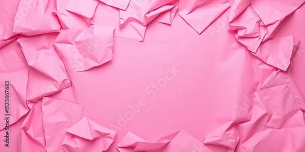 Fototapeta Soft, crumpled pink paper envelope texture background, scene, stylish