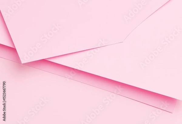 Fototapeta Soft, overlapping pastel pink and violet paper sheets create a delicate, dreamy background, wallpaper, color