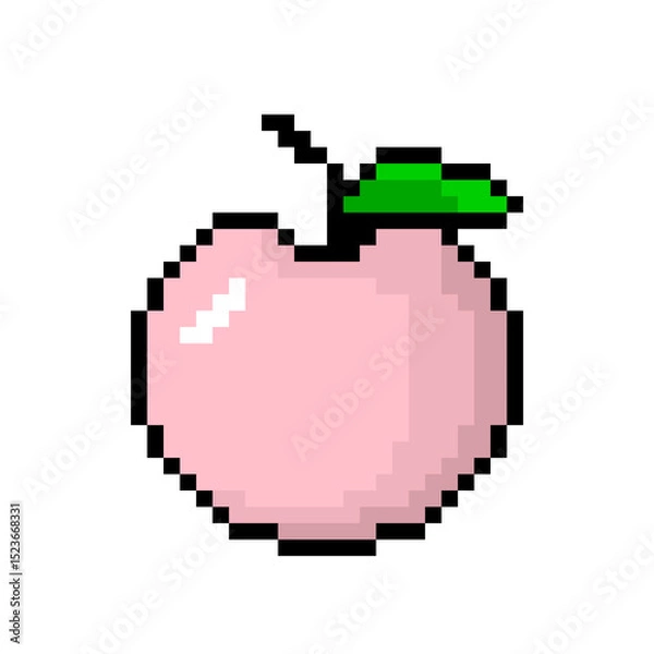 Fototapeta pink pixel apple