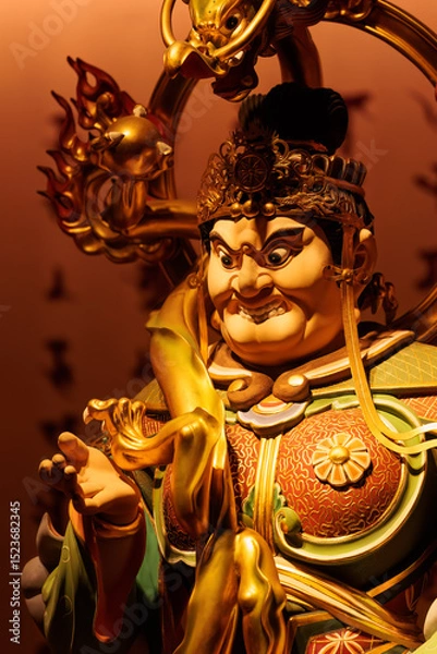 Fototapeta Decoration inside the beautiful Buddha Tooth Relic Temple in Singapore 