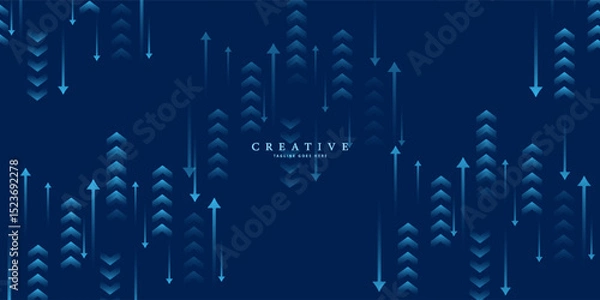 Obraz Up arrow business direction symbol on illustration graphic design icon background with improvement market trend growth chart concept or success strategy development increase progress sale target sign.