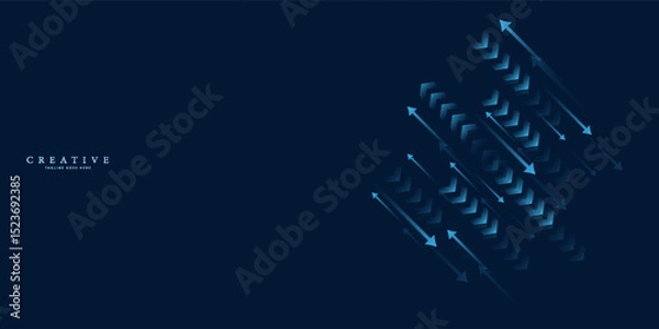 Obraz Up arrow business direction symbol on illustration graphic design icon background with improvement market trend growth chart concept or success strategy development increase progress sale target sign.