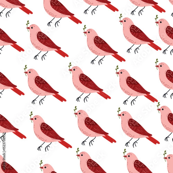 Fototapeta 
Spring  birds  single element. Spring singing birds. Vector birds for postcards and t-shirts.
