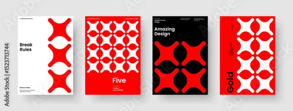 Fototapeta Geometric Background Layout. Isolated Business Presentation Template. Creative Poster Design. Flyer. Report. Brochure. Book Cover. Banner. Journal. Advertising. Notebook. Leaflet. Newsletter