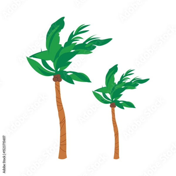 Fototapeta Make a Professional Tree Coconut Vector Illustration