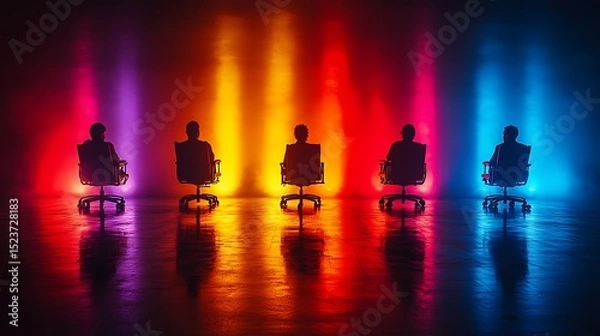 Fototapeta Diverse Wheelchair Users Moving Towards Empowerment High Resolution Picture